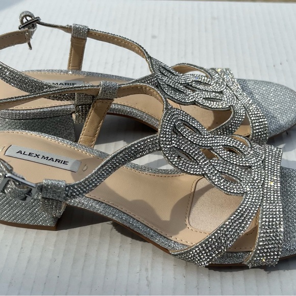 Alex Marie Glittering Silver‎ Sandals - Picture 2 of 4